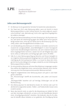 Infos zum Betreuungsrecht - Landesverband Psychiatrie