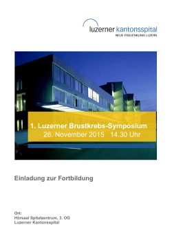 1. Luzerner Brustkrebs-Symposium 26
