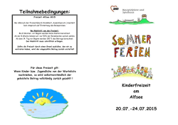 Kinderfreizeit am Alfsee 20.7.-24.7.2015 - awo