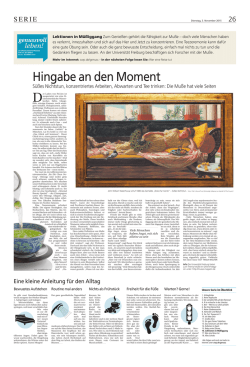 Hingabe an den Moment