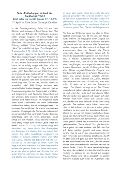 Echt oder nur recht? (Lukas 17, 11-19)