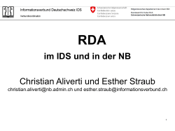 im IDS und in der NB Christian Aliverti und Esther Straub