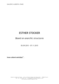 esther stocker - Galerie Alberta Pane