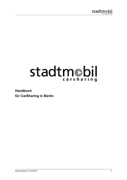 Handbuch f&uuml;r CarSharing in Berlin
