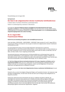 Islam in der zeitgen&ouml;ssischen Literatur - Land Vorarlberg