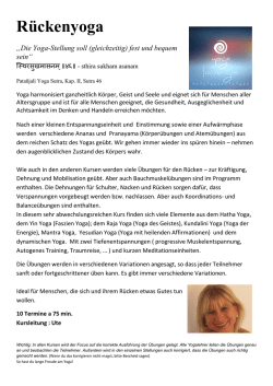 Rückenyoga - Yogalounge Herrenberg