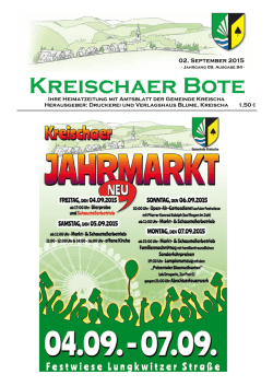 im Kreischaer Bote vom 05.08.2015