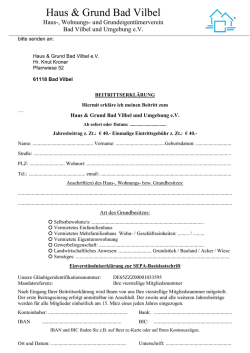 Haus & Grund Bad Vilbel - Haus und Grund Bad Vilbel eV