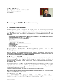 Grundstücksbesteuerung - S.I.B. Mag. Stefan Gruber Steuerberatungs