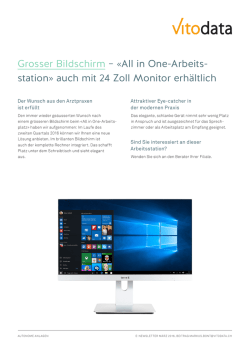 Grosser Bildschirm &ndash; &laquo;All in One-Arbeits