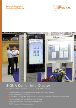 SIGNA Combi - Info - Display