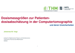 Dosismessgrößen zur Patienten- dosisabschätzung in der