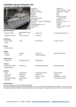 Yachtbau Genzel Phantom 30