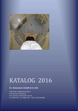 katalog 2016 - Baumann GmbH & Co. KG