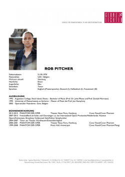 rob pitcher - Glanzlichter
