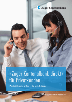 Zuger Kantonalbank direkt für Privatkunden (PDF/315KB)