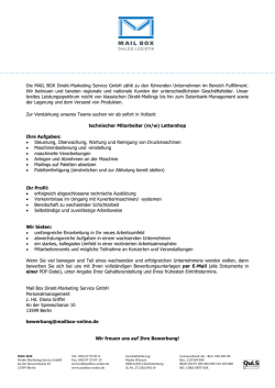 Die MAIL BOX Direkt-Marketing Service GmbH zählt zu den