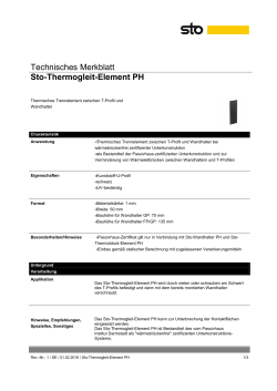 Technisches Merkblatt Sto-Thermogleit