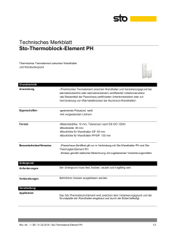 Technisches Merkblatt Sto-Thermoblock