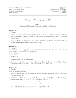 Blatt 7 Inseparabilität und Satz vom primitiven Element 1
