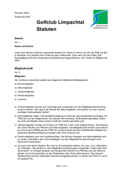 Statuten Golfclub Limpachtal