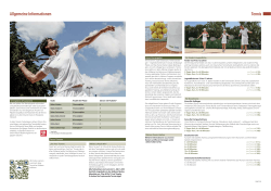 Tennis Allgemeine Informationen
