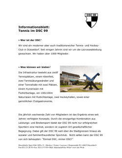 Informationsblatt: Tennis im DSC 99