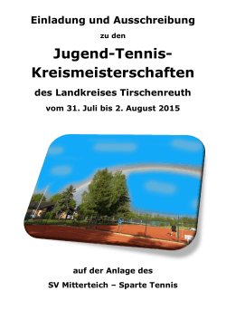 Ausschreibung JKMS2015 - SV Mitterteich Tennis