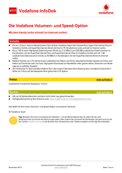 InfoDok 4111: Die Vodafone Volumen- und Speed