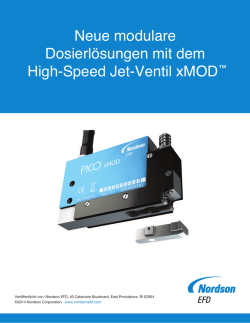 Neue modulare Dosierlösungen mit dem High-Speed Jet