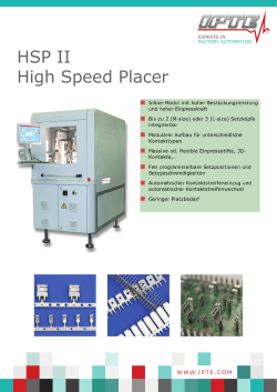 HSP II High Speed Placer