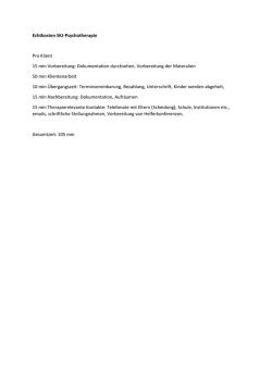 Echtkosten SKJ-Psychotherapie Pro Klient 15 min Vorbereitung