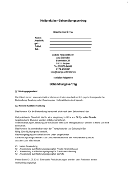 Heilpraktiker-Behandlungsvertrag