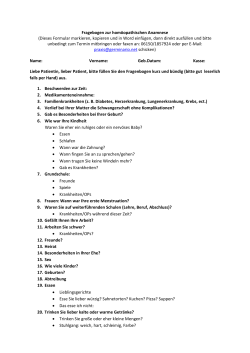 Fragebogen zur homöopathischen Anamnese (Dieses Formular