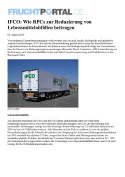 IFCO: Wie RPCs zur Reduzierung von Lebensmittelabfällen beitragen