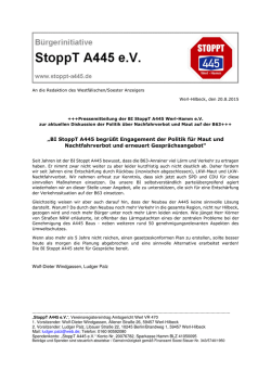 Informationen - B&uuml;rgerinitiative StoppT A445 eV