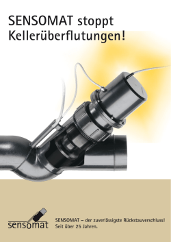 SENSOMAT stoppt Keller&uuml;berflutungen!