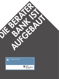 Jahresbericht 2015 - BKB