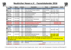 Umzugsplan Hexen 2016 - Narrenverein HO-LA