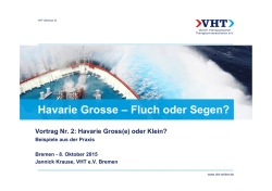Havarie Grosse &ndash; Fluch oder Segen?