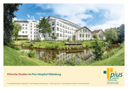 Klinische Studien im Pius-Hospital - Stand 04.04 - Das Pius