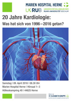 20 Jahre Kardiologie - Marien Hospital Herne