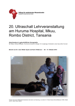 20. Ultraschall Lehrveranstaltung am Huruma Hospital, Mkuu