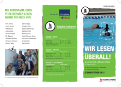 wir lesen &uuml;berall! - Stadtb&uuml;cherei Velbert