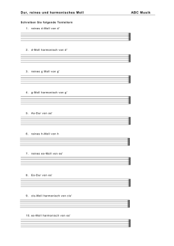 Dur reines und harmonisches Moll