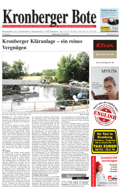 Kronberger Kläranlage – ein reines Vergnügen