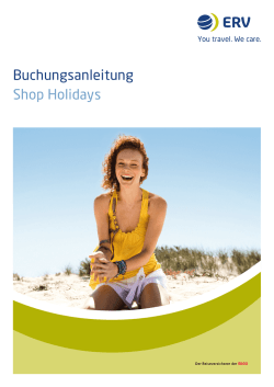 Buchungsanleitung Shop Holidays
