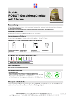 ROBOT-Geschirrspülmittel mit Zitrone