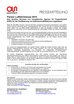 Pariser Luftfahrtmesse 2015
