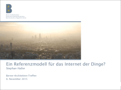 Ein Referenzmodell für das Internet der Dinge?